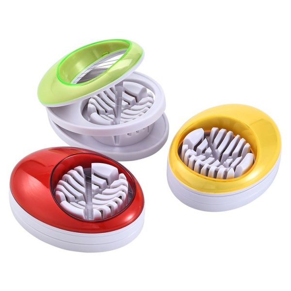 3-in-1 Kitchen Egg Slicer for Strawberry, Mushroom, Bananas, and Other Soft Fruit (Yellow) - Image 2