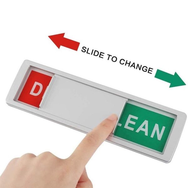Dishwasher Magnet Clean Dirty Sign Double-Sided Refrigerator Magnet (Silver-Blue Gray) - Image 4