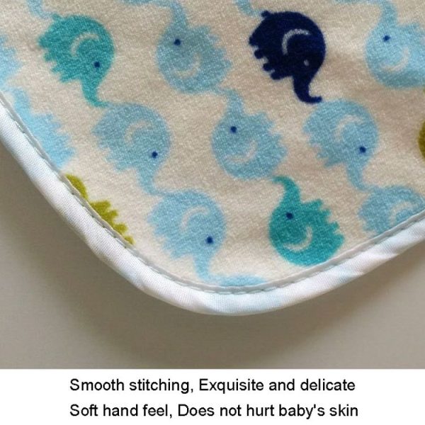 4pcs Waterproof Kids Bib Crystal Velvet Double Layer Baby Drool Towel (Color and Style Random Delivery) - Image 4