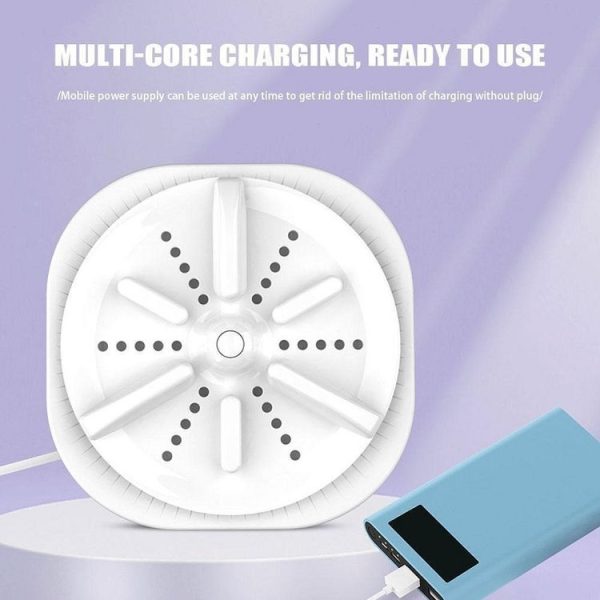 Portable Mini Turbo Switch Three-Speed Timing Washing Machine, Size: Remote Control Switch (White) - Image 6