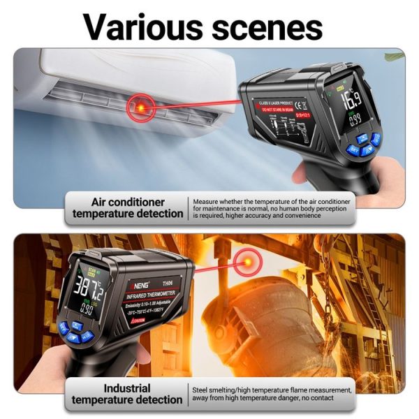 ANENG TH06 Oil Temperature High Precision Thermometer Laser Baking Infrared Water Thermometer (Black) - Image 11