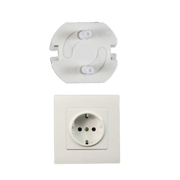 Baby Anti-Shock EU Standard Socket Cover Child Safety Protection Products (White)