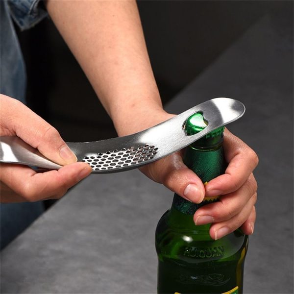 430 Stainless Steel Boat Shaped Garlic Grinder Manual Garlic Press Tools Kitchen Gadgets (Style 1) - Image 7