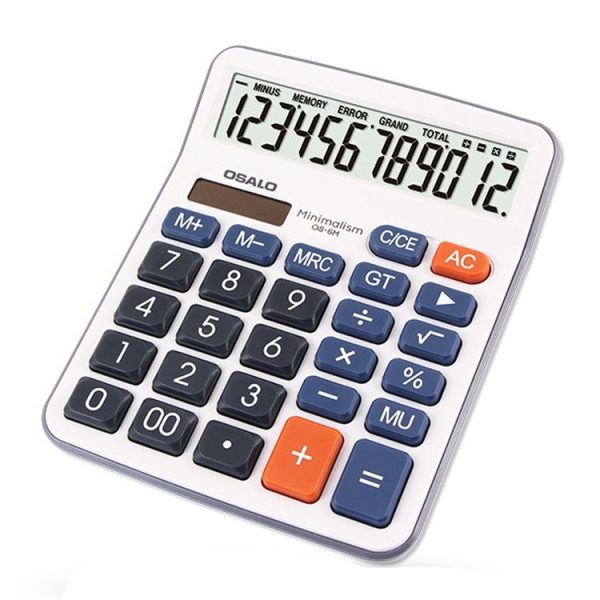 OSALO OS-6M 12-digit Office Desktop Calculator Solar Dual Power Calculator - Image 2