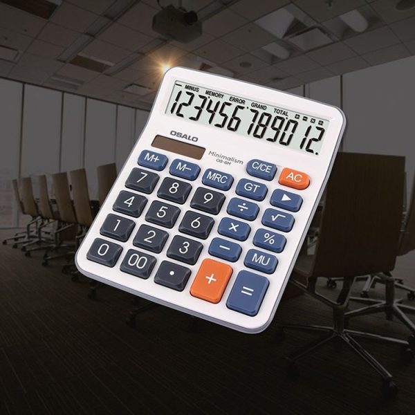 OSALO OS-6M 12-digit Office Desktop Calculator Solar Dual Power Calculator - Image 6
