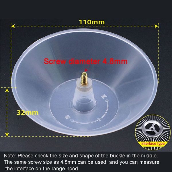 F004 4.8mm Range Hood Oil Connection Box PP Plastic Screw Oil Cup - Image 2