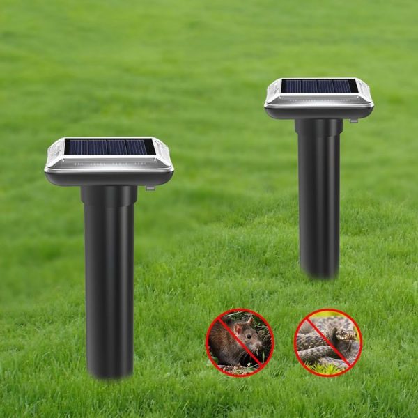 SJZ038 Outdoor Waterproof Solar Ultrasonic Rat Repeller Ultrasonic Animal Repeller, Color: Green - Image 2