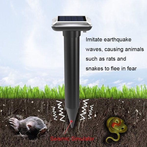 SJZ038 Outdoor Waterproof Solar Ultrasonic Rat Repeller Ultrasonic Animal Repeller, Color: Green - Image 7