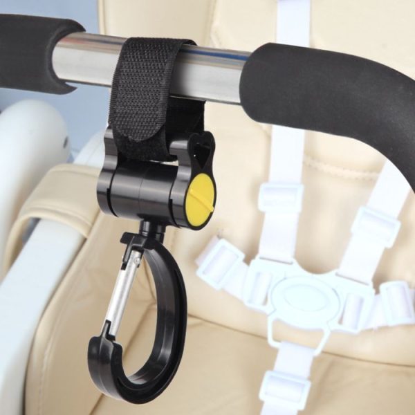 2pcs Universal Baby Stroller Hooks Accessories 360 Degree Sticky Hooks (Pink) - Image 7