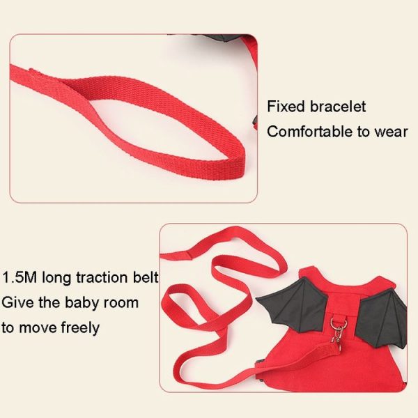 Children Anti-wandering Traction Rope Baby Toddler Backpack, Color: Red - Image 5