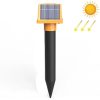 SJZ057 Outdoor IP66 Waterproof Solar Ultrasonic Rat Repeller Orchard Ultrasonic Animal Repeller (Orange)