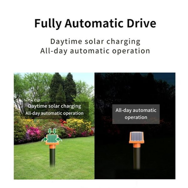 SJZ057 Outdoor IP66 Waterproof Solar Ultrasonic Rat Repeller Orchard Ultrasonic Animal Repeller (Orange) - Image 6