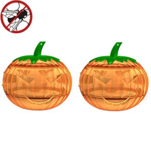 SJZ060 2pcs / set Pumpkin Shaped Fruit Fly Traps Fruit Fly Trap Bee Trap (Orange)