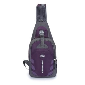 WEIKANI Single Shoulder Diagonal Mini Chest Bag Outdoor Sports Bag (Purple)