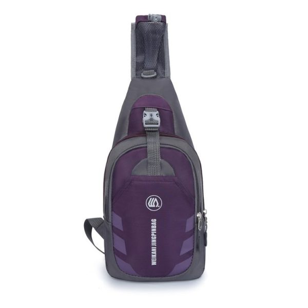 WEIKANI Single Shoulder Diagonal Mini Chest Bag Outdoor Sports Bag (Purple)