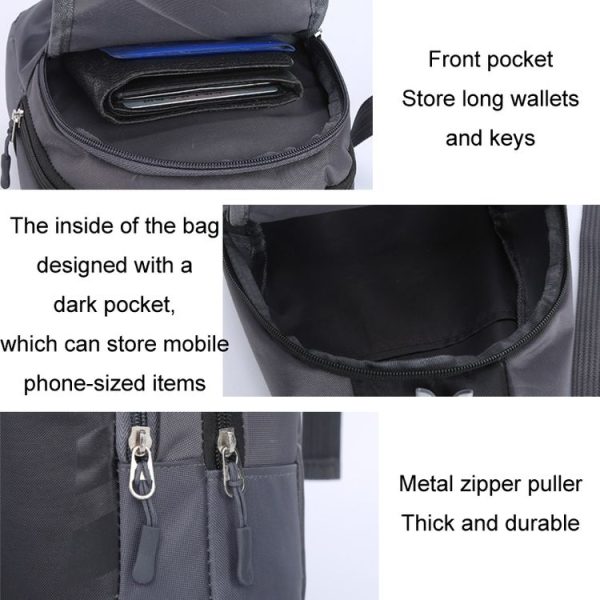 WEIKANI Single Shoulder Diagonal Mini Chest Bag Outdoor Sports Bag (Purple) - Image 4