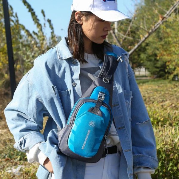 WEIKANI Single Shoulder Diagonal Mini Chest Bag Outdoor Sports Bag (Purple) - Image 8