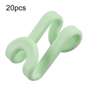 20pcs S-Shaped Hanger Connection Link Hooks Closet Organizer Hooks (Green)
