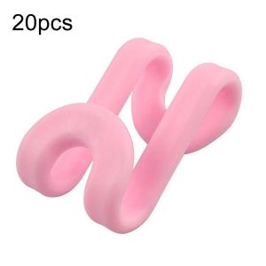 20pcs S-Shaped Hanger Connection Link Hooks Closet Organizer Hooks (Pink)