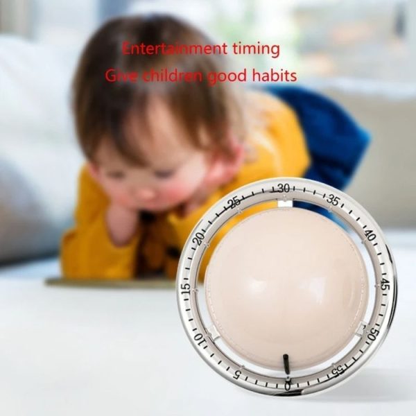 Kitchen Mechanical Timer Reminder Visual Time Manager Magnetic Suction Alarm Clock (Black) - Image 7