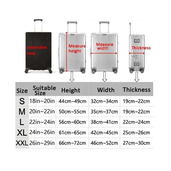Luggage Protective Cover Travel Trolley Case Dustproof Sleeve, Size: For 18-20 Inch S (T-001) - Image 3