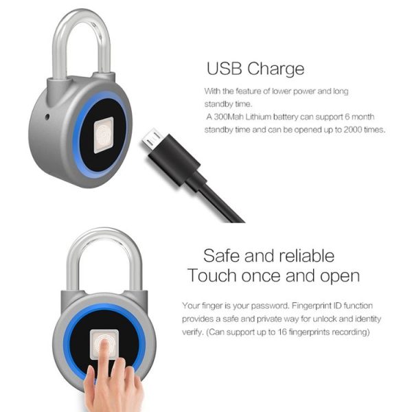 Anytek P2 APP Fingerprint Lock Smart Bluetooth Cabinet Lock - Image 7