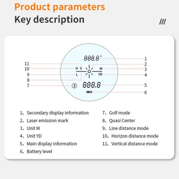 ARTBULL LS-650 Outdoor Golf Laser Rangefinder 650m Altimeter Telescope - Image 7