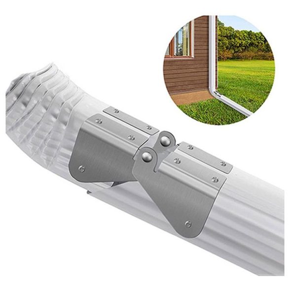 2pcs Gutter Extension Hinge Downspout Extension Flip-Up Hinge For Rectangle Or Square Downspout - Image 3