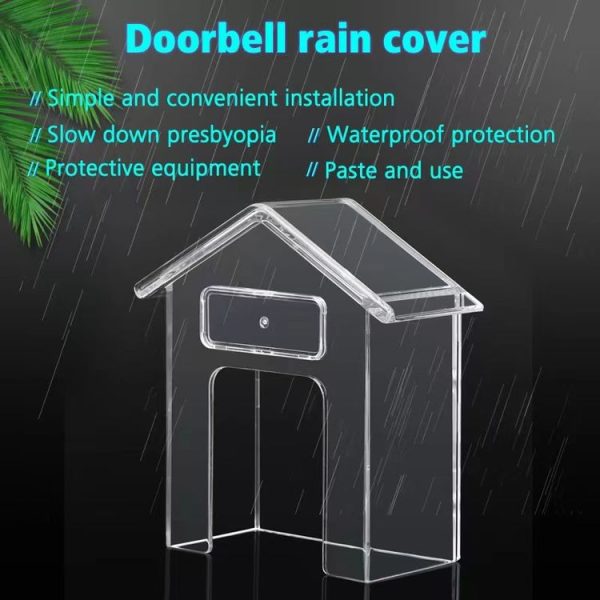 Wireless Doorbell Waterproof Cover Outdoor Doorbell Transparent Rain Protection Case (E30) - Image 6