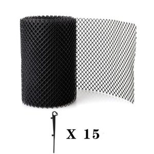 Plastic Gutter Guard Prevent Leaves or Debris From Clogging Downspouts and Drains, Width x Length: 16cm x 6m With 15pcs Nails