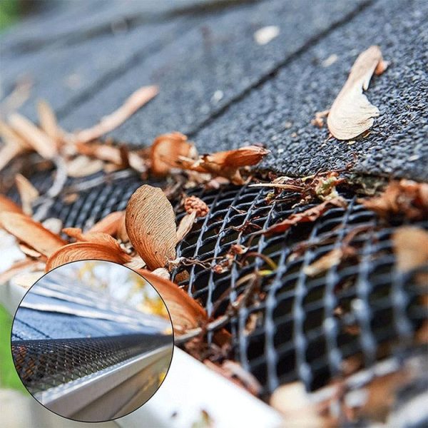 Plastic Gutter Guard Prevent Leaves or Debris From Clogging Downspouts and Drains, Width x Length: 16cm x 6m With 15pcs Nails - Image 6
