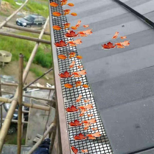 Plastic Gutter Guard Prevent Leaves or Debris From Clogging Downspouts and Drains, Width x Length: 16cm x 6m With 15pcs Nails - Image 7