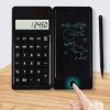 Solar Calculator Handwriting Board Learning Office Portable Folding LCD Writing Board (Black) - Image 7