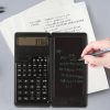 Solar Function Calculator Handwriting Pad 10 Digits Display Portable Handwriting Board (Black) - Image 6