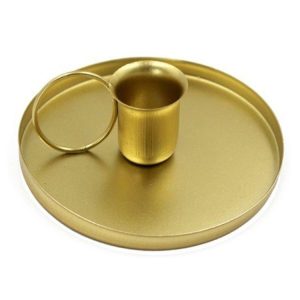 Retro Metal Teacup Shaped Iron Candle Holder Home Decoration Ornaments, Color: Gold