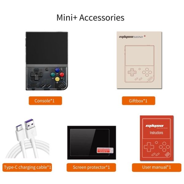 Miyoo Mini Plus 3.5 Inch IPS Screen Retro Handheld Game Console NO Card 0 Games (Transparent Black) - Image 3