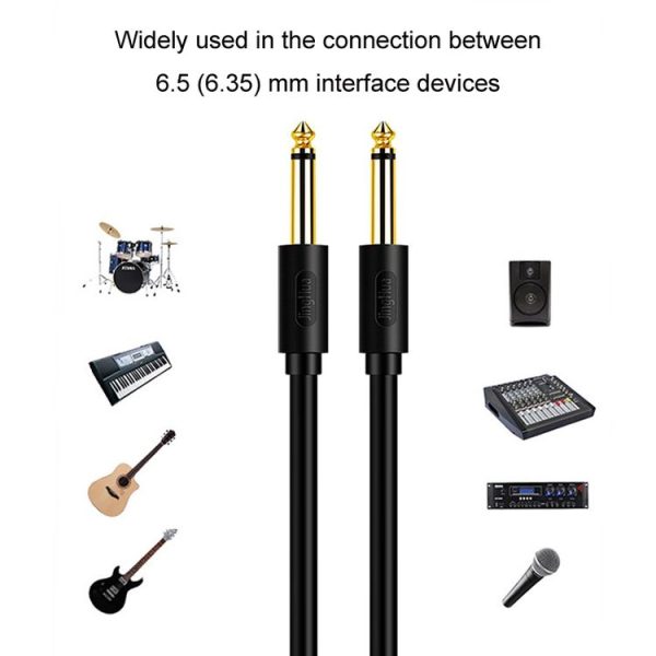 0.5m JINGHUA 6.5mm Audio Cable Male to Male Microphone Instrument Tuning Cable - Image 10