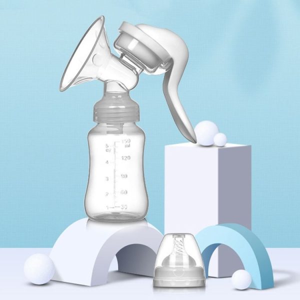 Adjustable Force Breast Pump 2 in 1 Manual Breast Pump Maternity Products (White) - Image 2