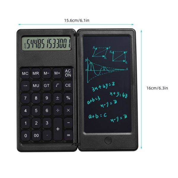 Basic Model 6 inch Learning Business Office Portable Foldable LCD Writing Board Calculator - Image 3