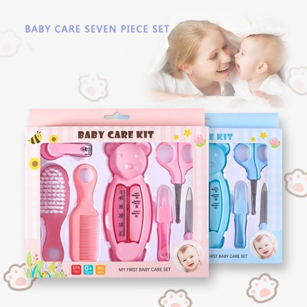 7 in 1 Baby Care Set Baby Daily Cleaning Tools Kit (Blue) - Image 2