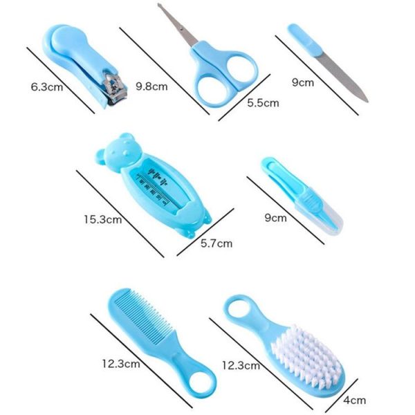 7 in 1 Baby Care Set Baby Daily Cleaning Tools Kit (Blue) - Image 4