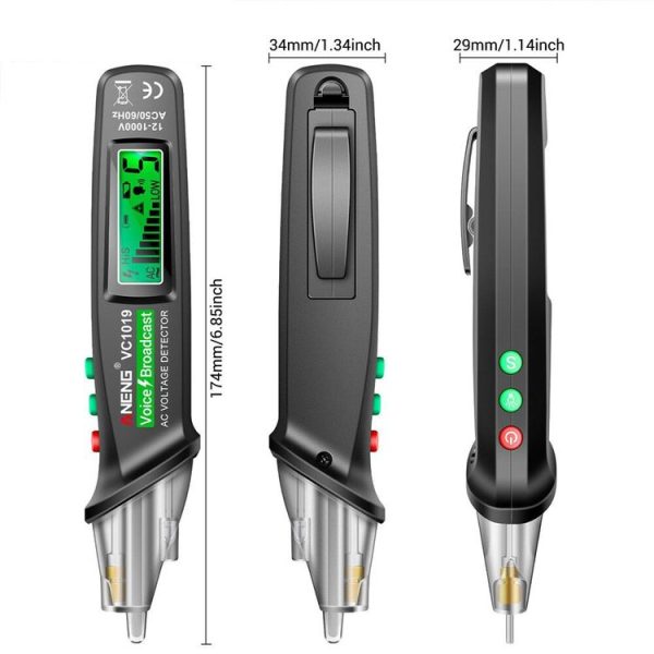 ANENG VC1019 Non-Contact Induction Electric Pen High-Precision Line Detection Breakpoint Voice Test Pen (Black) - Image 2