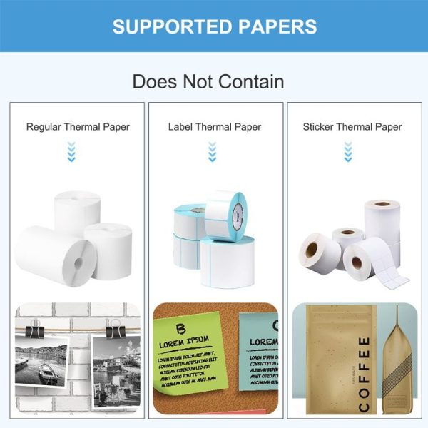 C17 Bluetooth Pocket Mini Label Printer Inkless Thermal Printer Wireless Photo Printer (White) - Image 6