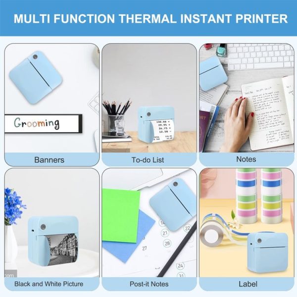 C17 Bluetooth Pocket Mini Label Printer Inkless Thermal Printer Wireless Photo Printer (White) - Image 7