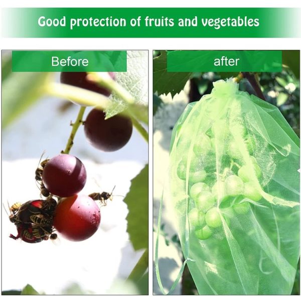 100pcs / Pack Fruit Protection Bag Anti-Insect And Anti-Bird Net Bag 7 x 9cm (Green) - Image 5
