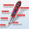 ANENG VD700 2pcs Sound and Light Alarm Non-contact Digital Display Sensor Multi-function Test Pen (Yellow Green) - Image 4