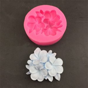 Silicone Handmade Mold Chocolate Epoxy Gypsum Fondant Mold (3 Petals Frangipani)