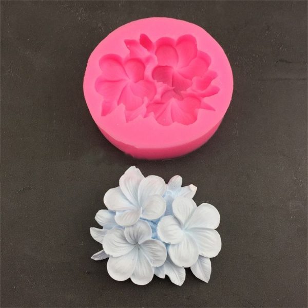 Silicone Handmade Mold Chocolate Epoxy Gypsum Fondant Mold (3 Petals Frangipani)