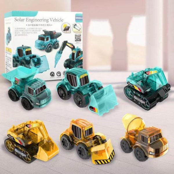 DIY Solar Toys Assembled Engineering Vehicle Model Educational Toy (Random Type Delivery) - Image 2