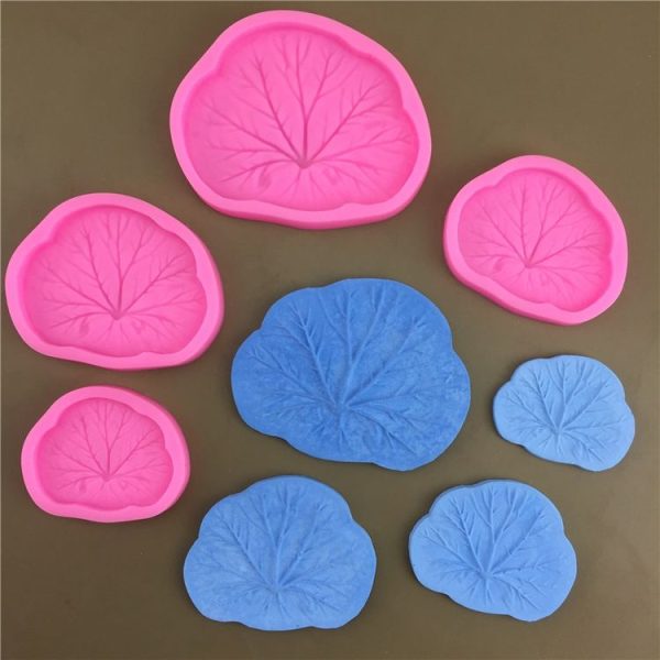 3pcs Lotus Leaf Silicone Epoxy Fondant Decoration Mold, Size: Small - Image 4